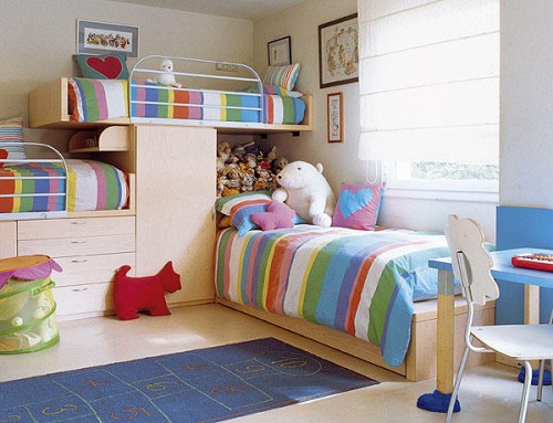 Dormitorios infantiles: tres en uno