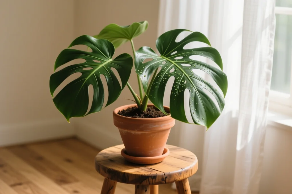 Plantas de interior repartidas junto a una ventana con luz indirecta