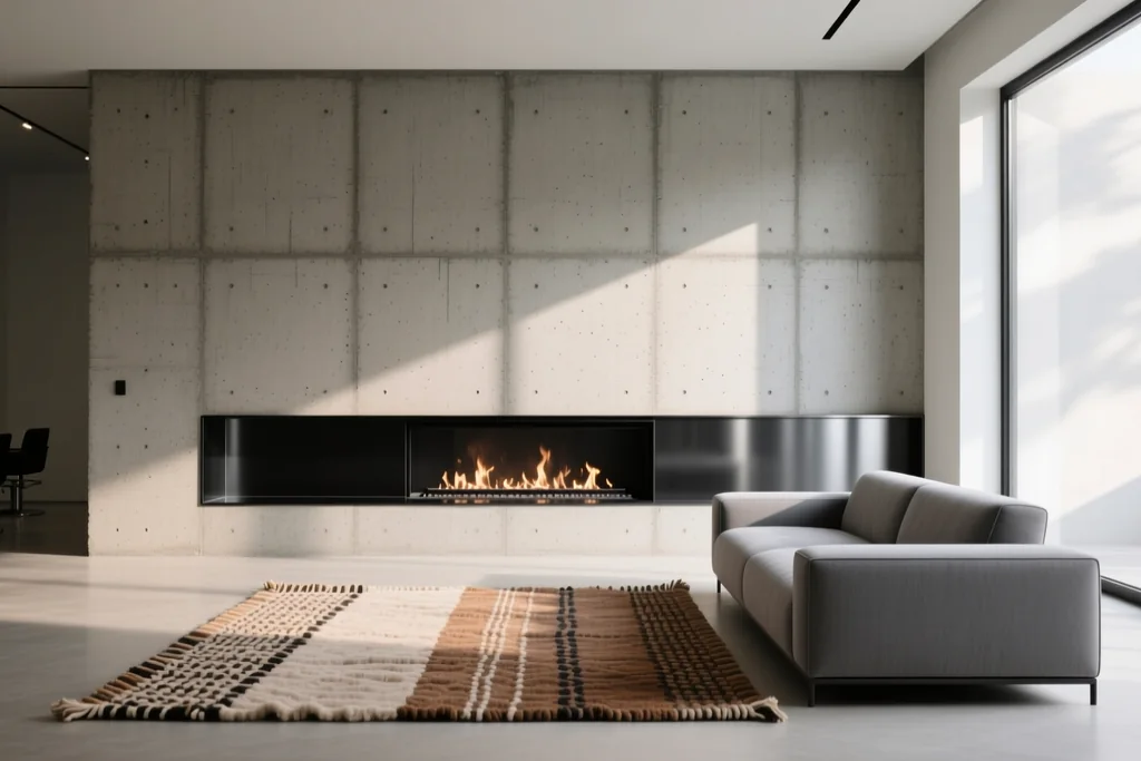 Integrar chimenea en sal&oacute;n moderno sin parecer antiguo