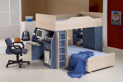 Materiales y muebles para habitación juvenil
